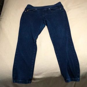 Belle by Kim Gravel pull on jeans.  Size 10.  Medium denim color.